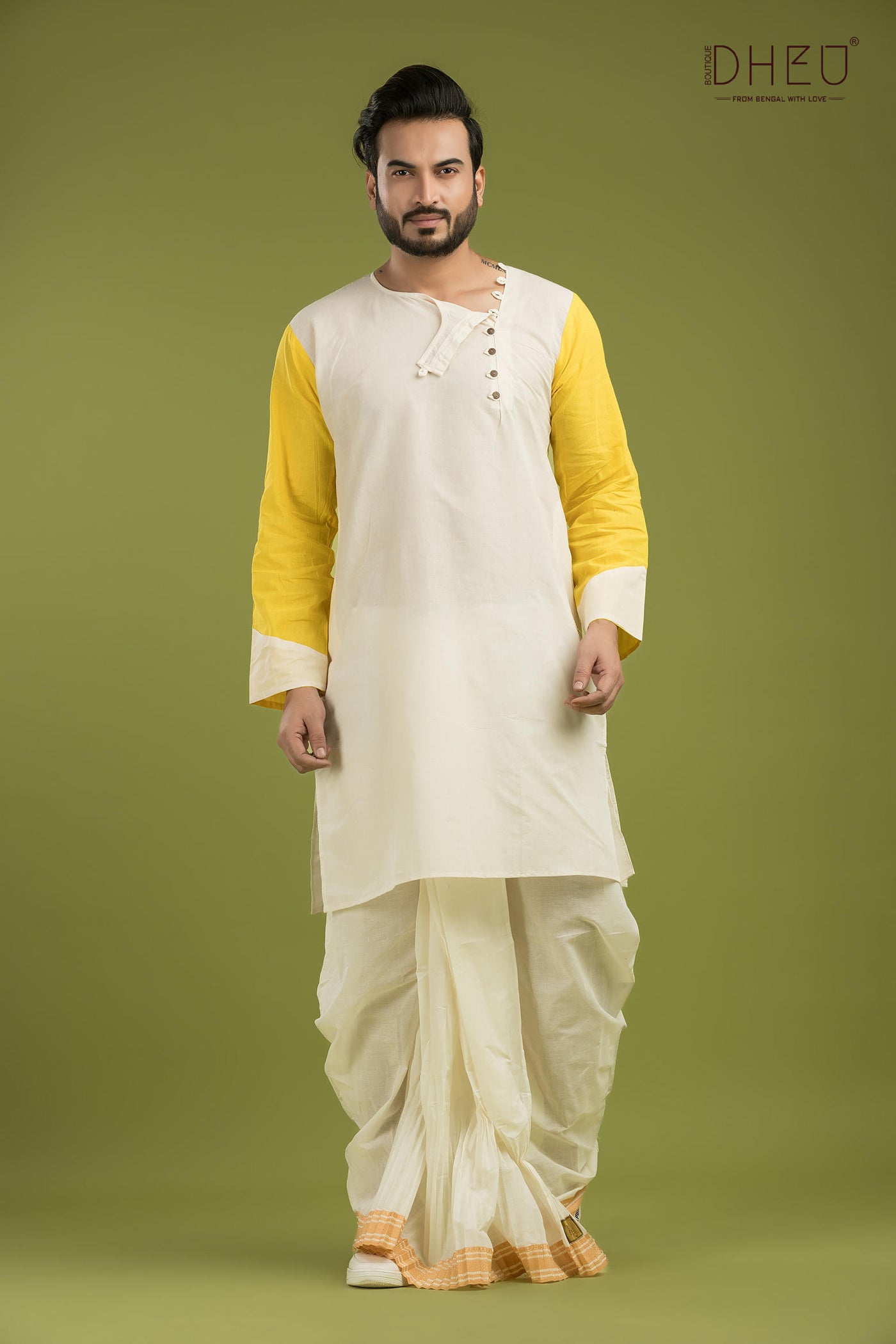 Indepedia-Casual Style Kurta-Dhoti Full Set