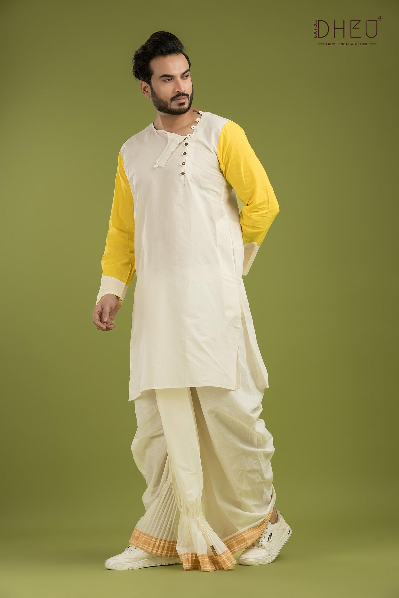 Indepedia-Casual Style Kurta-Dhoti Full Set