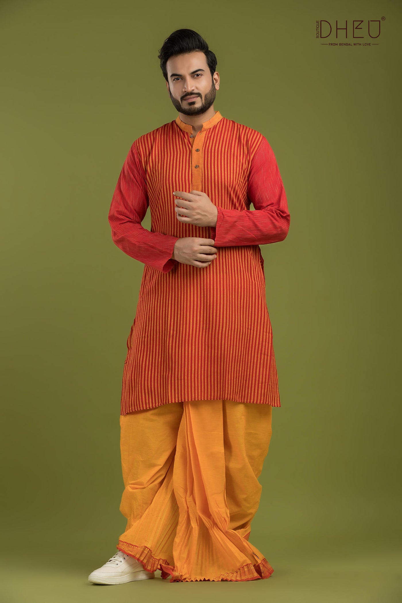 Casual Style Kurta-Dhoti Full Set