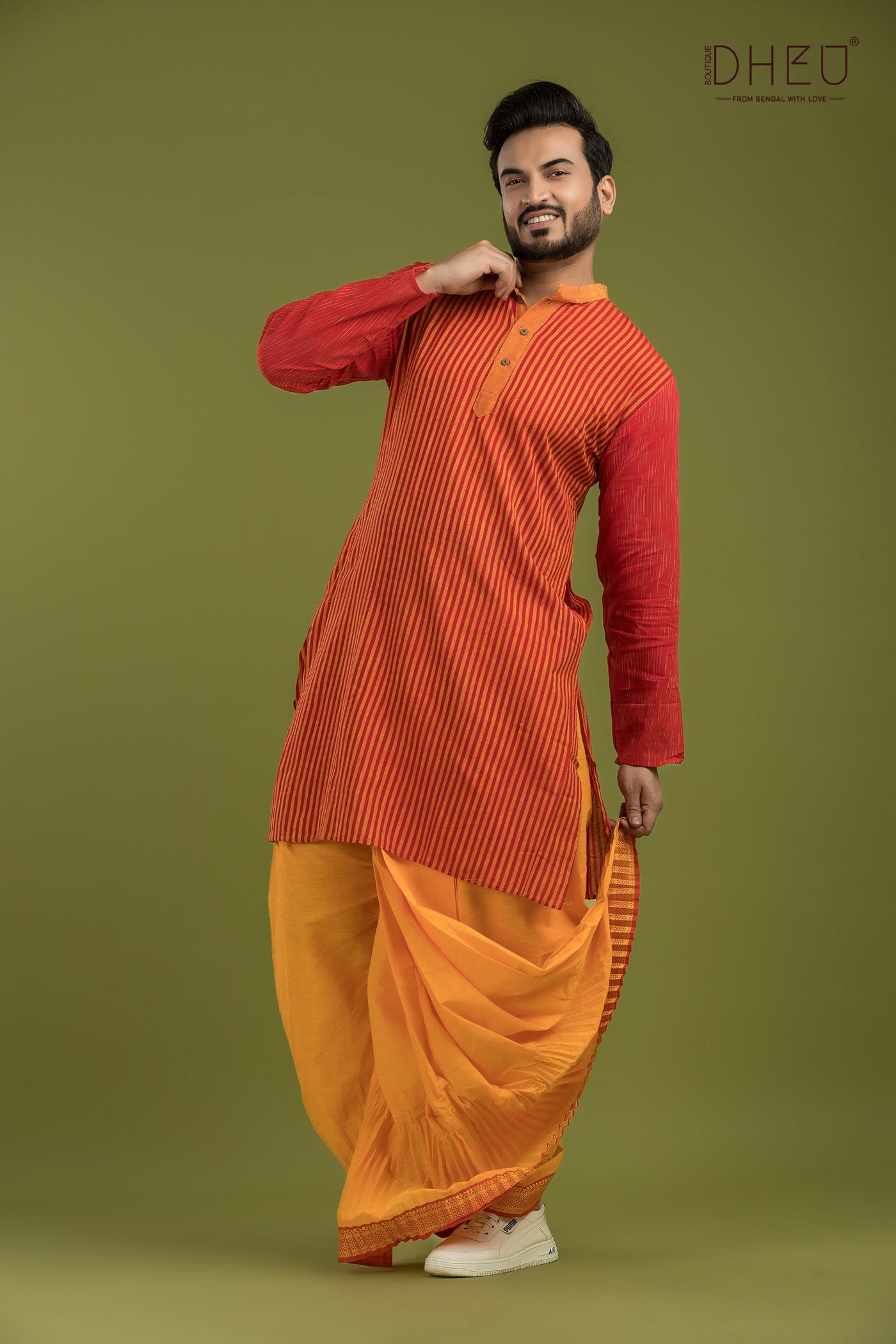 Casual Style Kurta-Dhoti Full Set