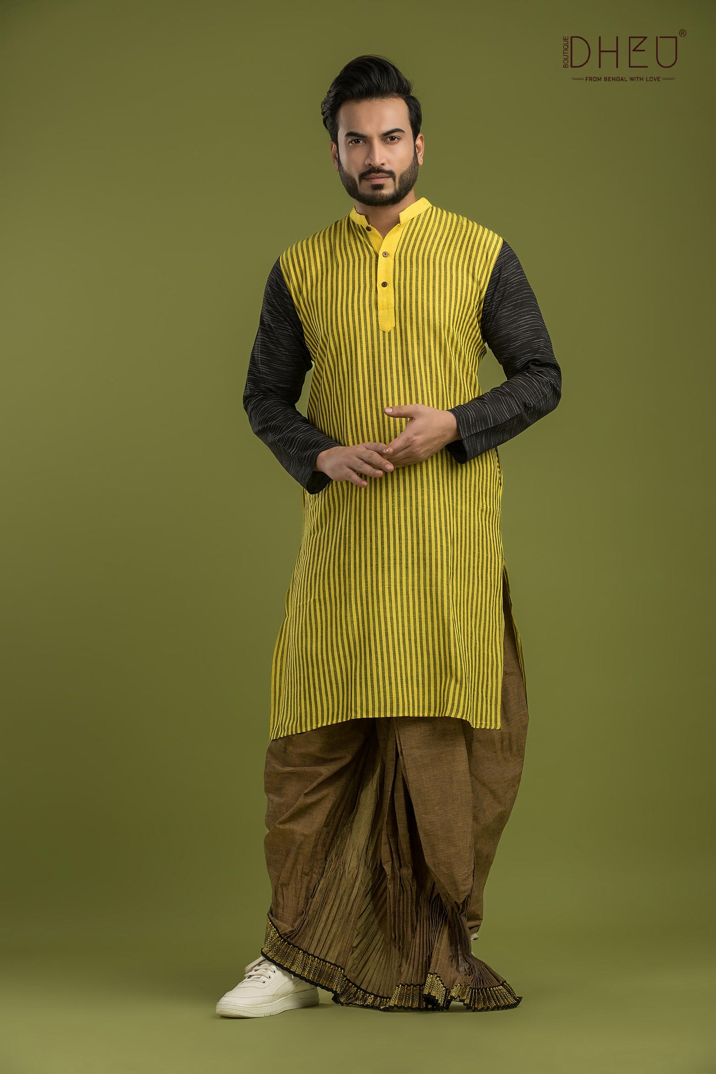 Casual Style Kurta-Dhoti Full Set