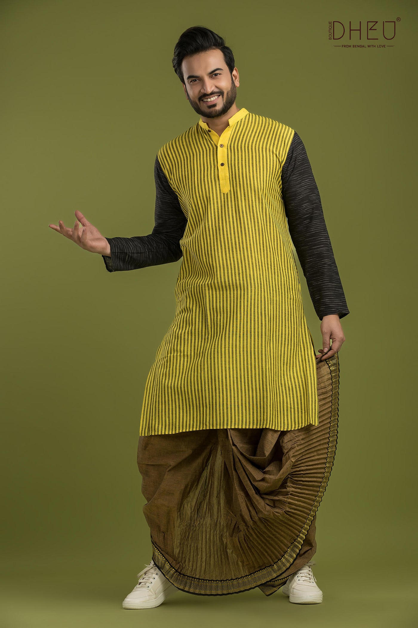 Casual Style Kurta-Dhoti Full Set