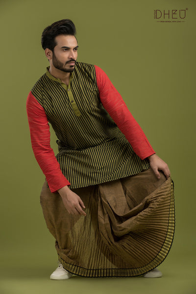 Casual Style Kurta-Dhoti Full Set