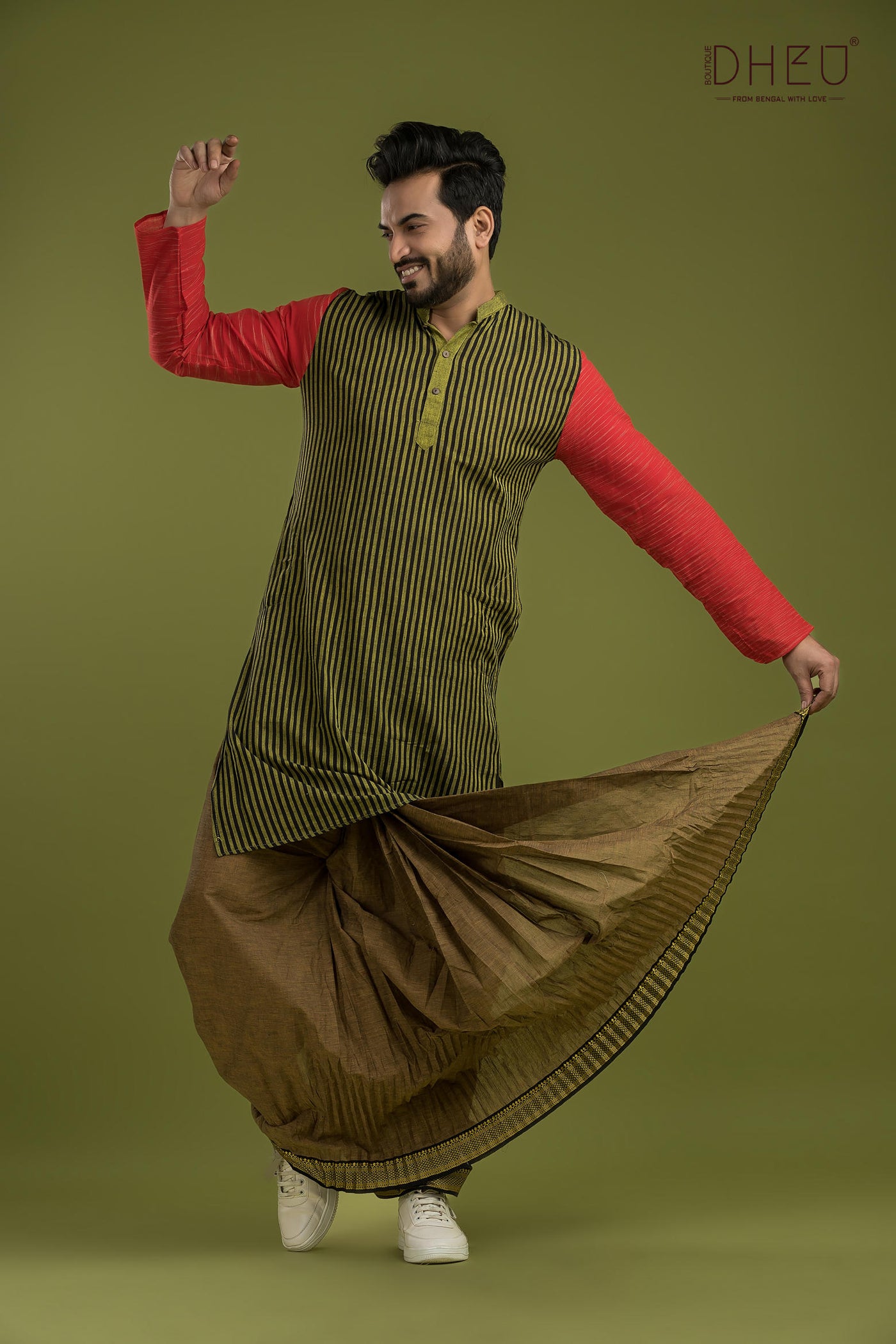 Casual Style Kurta-Dhoti Full Set