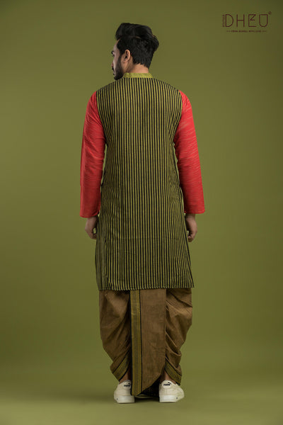 Casual Style Kurta-Dhoti Full Set