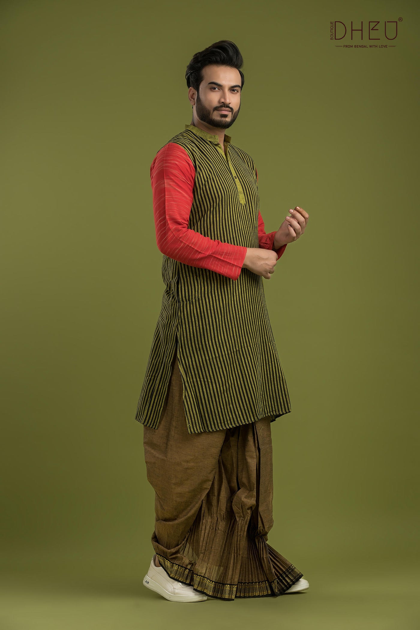 Casual Style Kurta-Dhoti Full Set