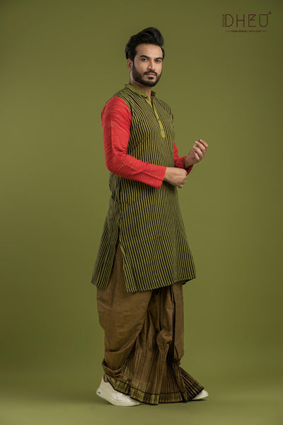 Casual Style Kurta-Dhoti Full Set