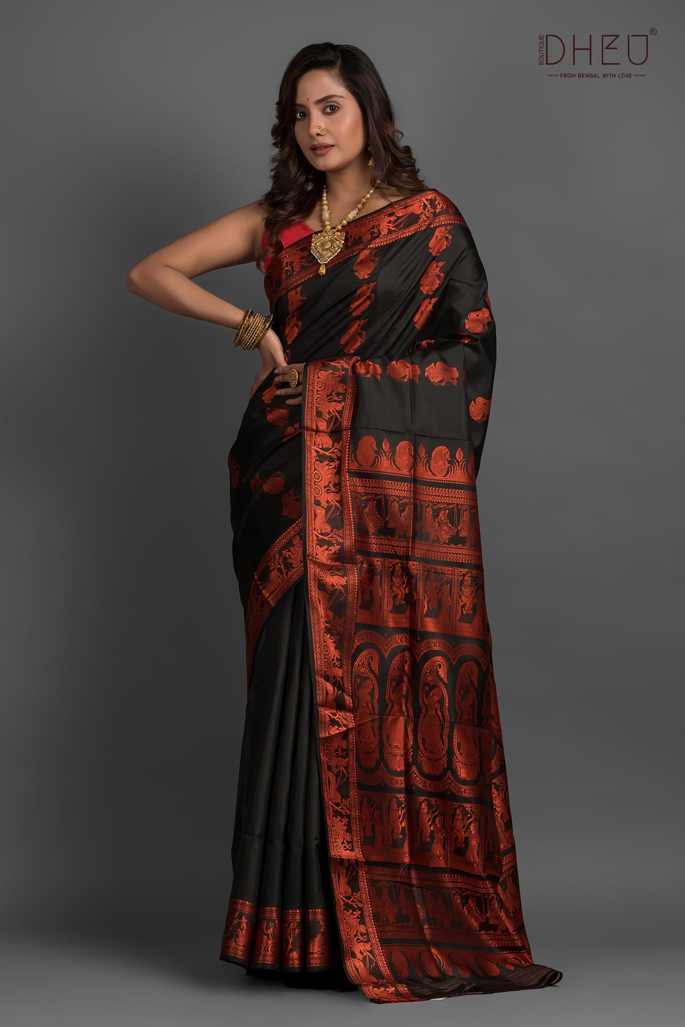 Pure Baluchari Silk Saree (with silk mark certified)