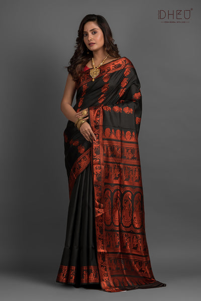 Pure Baluchari Silk Saree (with silk mark certified)