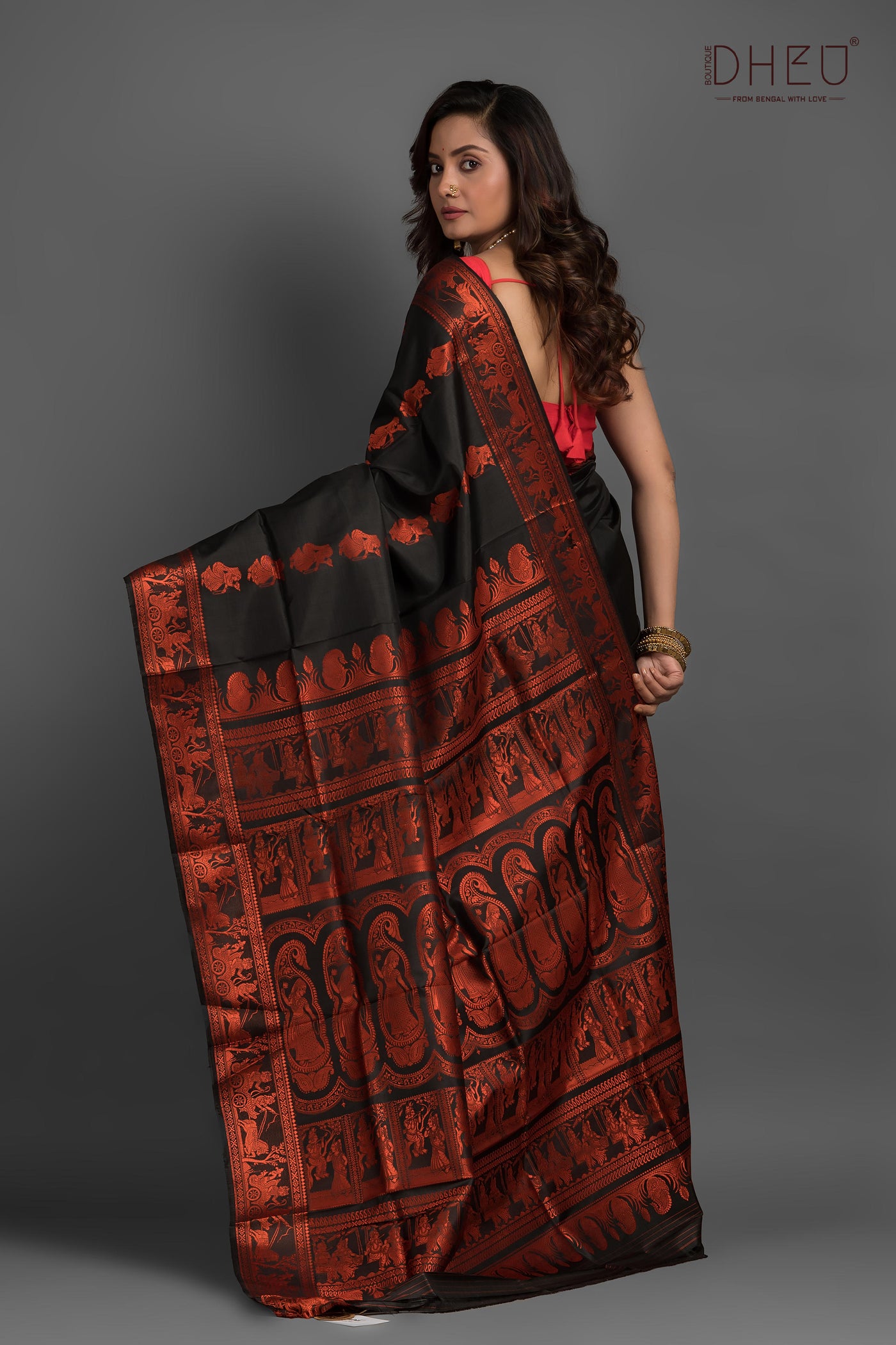 Pure Baluchari Silk Saree (with silk mark certified)