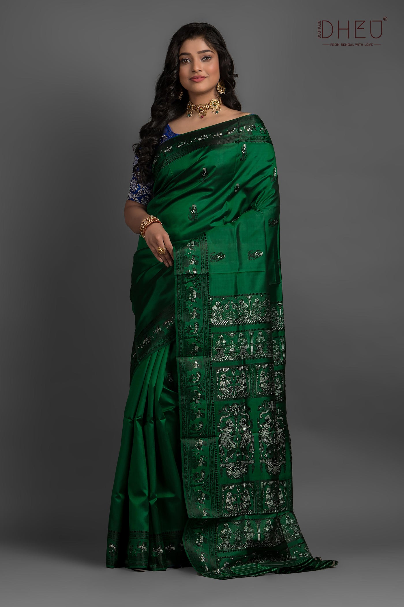 Pure Baluchari Silk Saree (with silk mark certified)