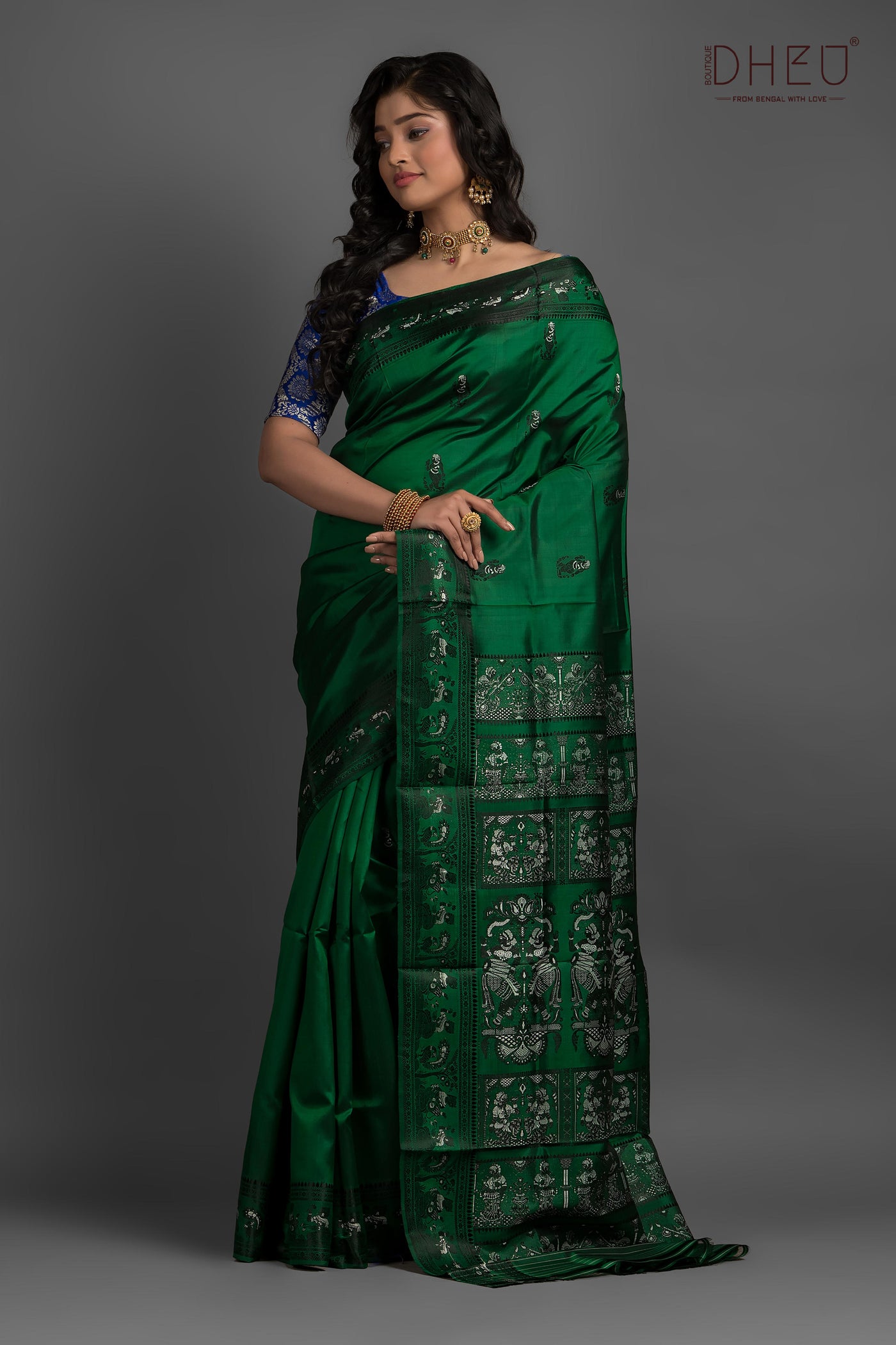 Pure Baluchari Silk Saree (with silk mark certified)