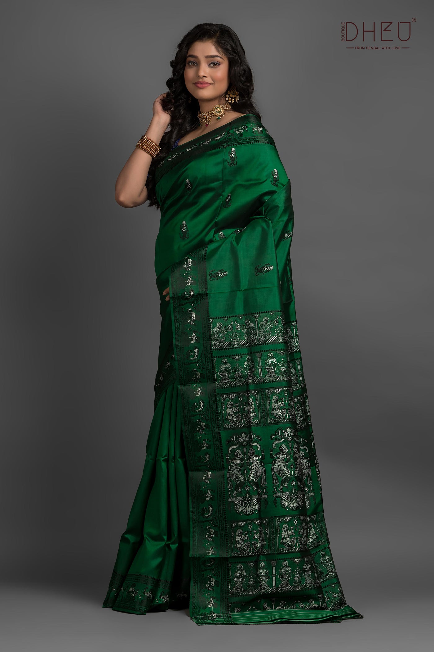 Pure Baluchari Silk Saree (with silk mark certified)