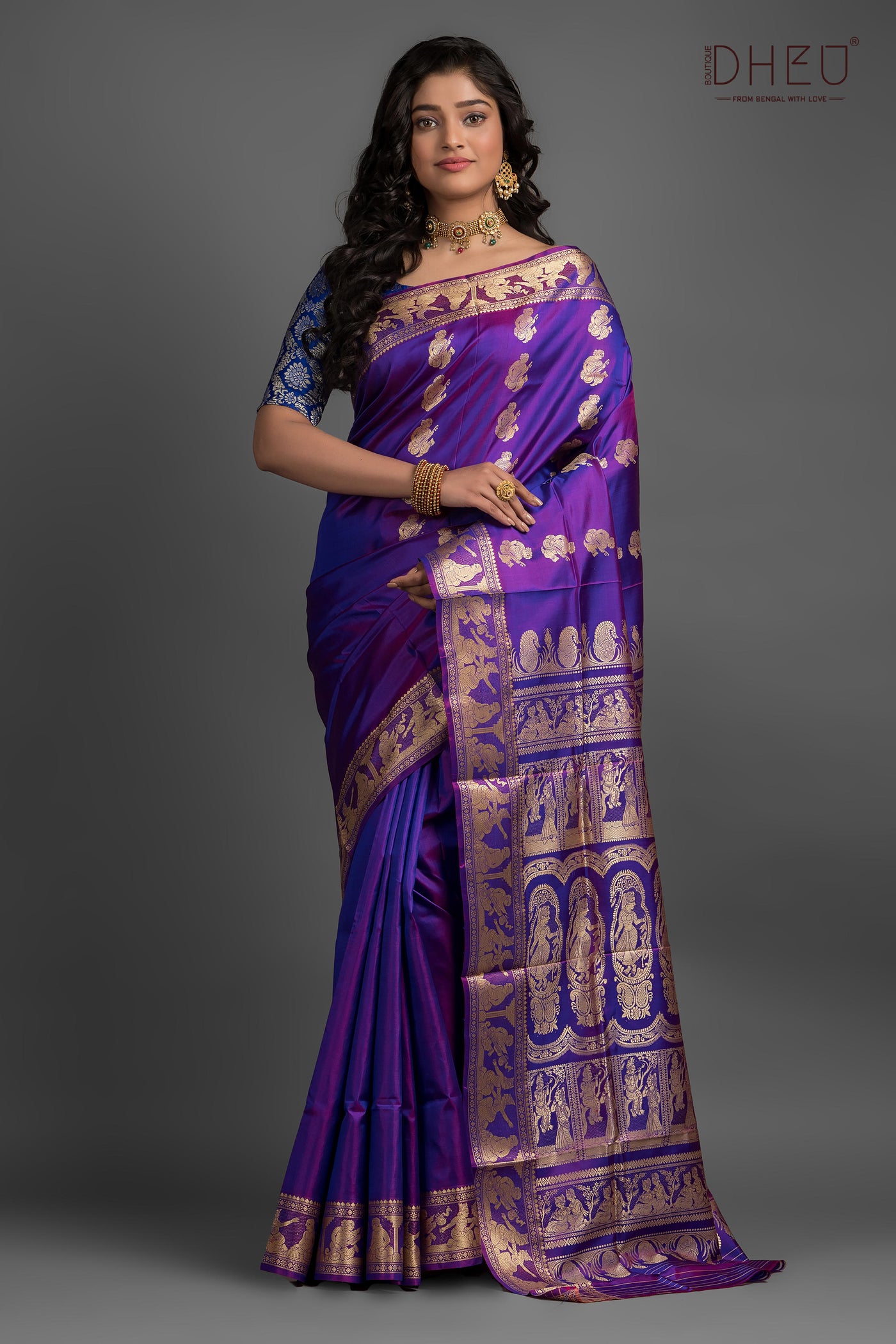 Pure Baluchari Silk Saree (with silk mark certified)