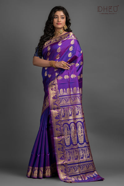 Pure Baluchari Silk Saree (with silk mark certified)