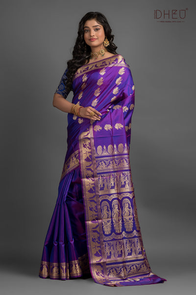 Pure Baluchari Silk Saree (with silk mark certified)