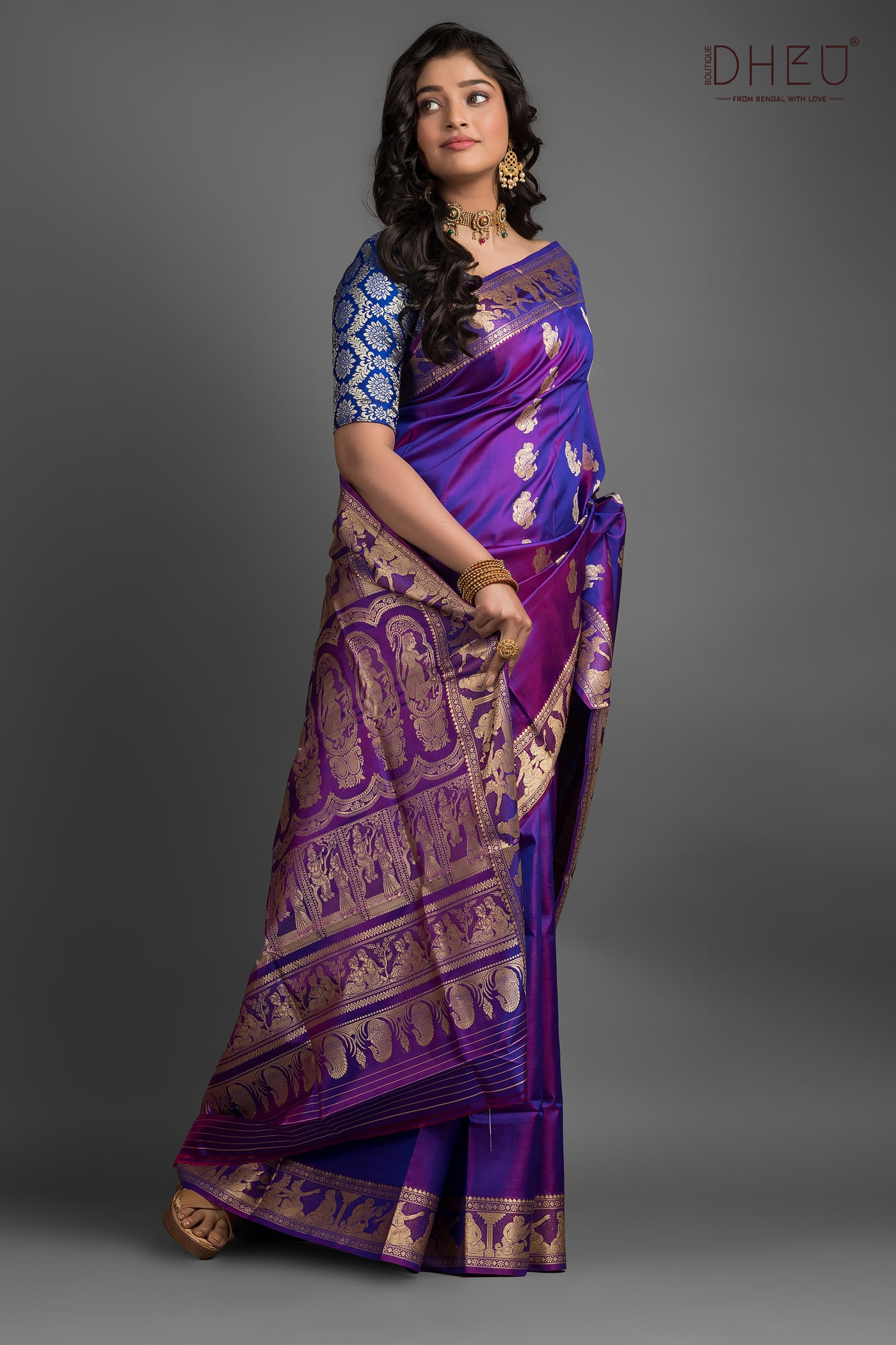 Pure Baluchari Silk Saree (with silk mark certified)