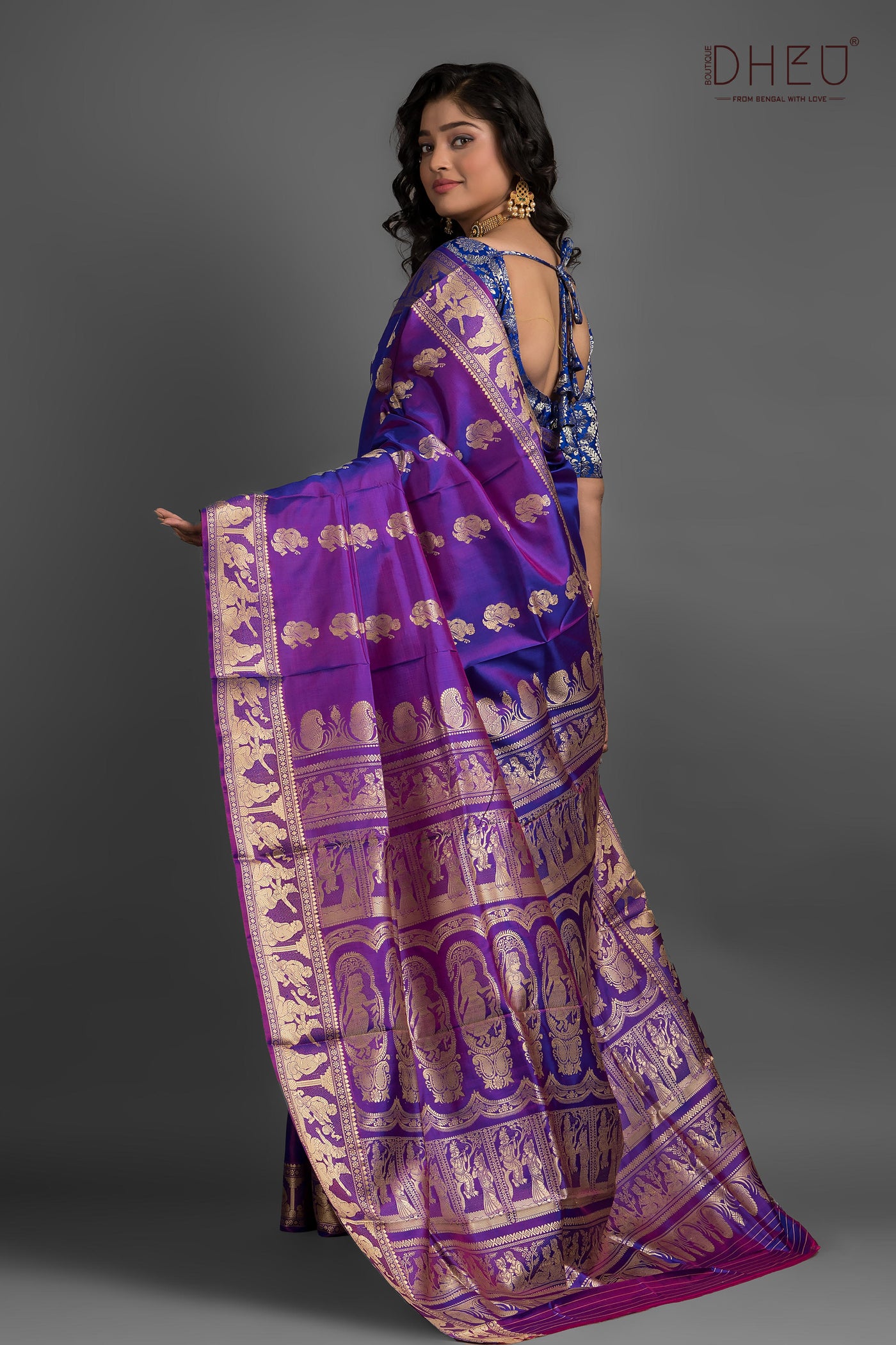 Pure Baluchari Silk Saree (with silk mark certified)