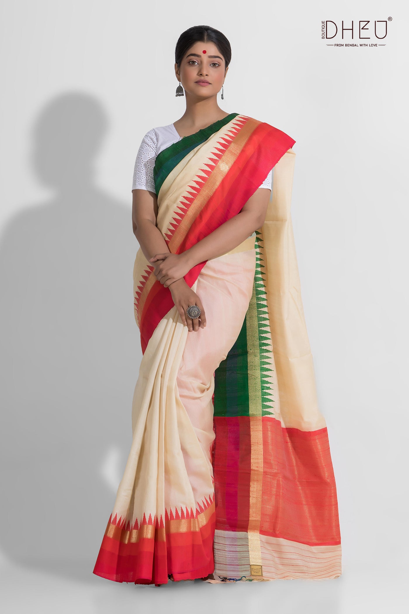 Ganga Jamuna- Pure Tussar Silk Saree (Silk Mark Certified)