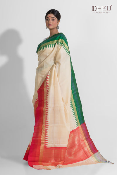 Ganga Jamuna- Pure Tussar Silk Saree (Silk Mark Certified)