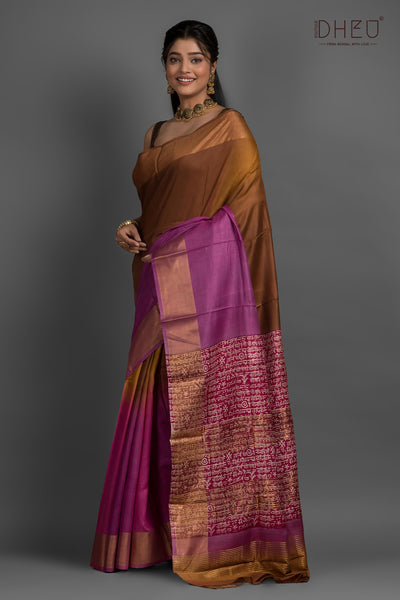 Matka Block Print Saree (Silk Mark Certified)