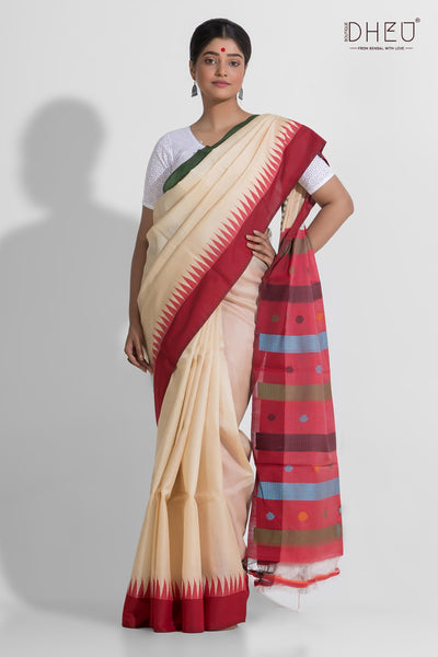 Pure Tussar Silk Dolabedi Saree (Silk Mark Certified)