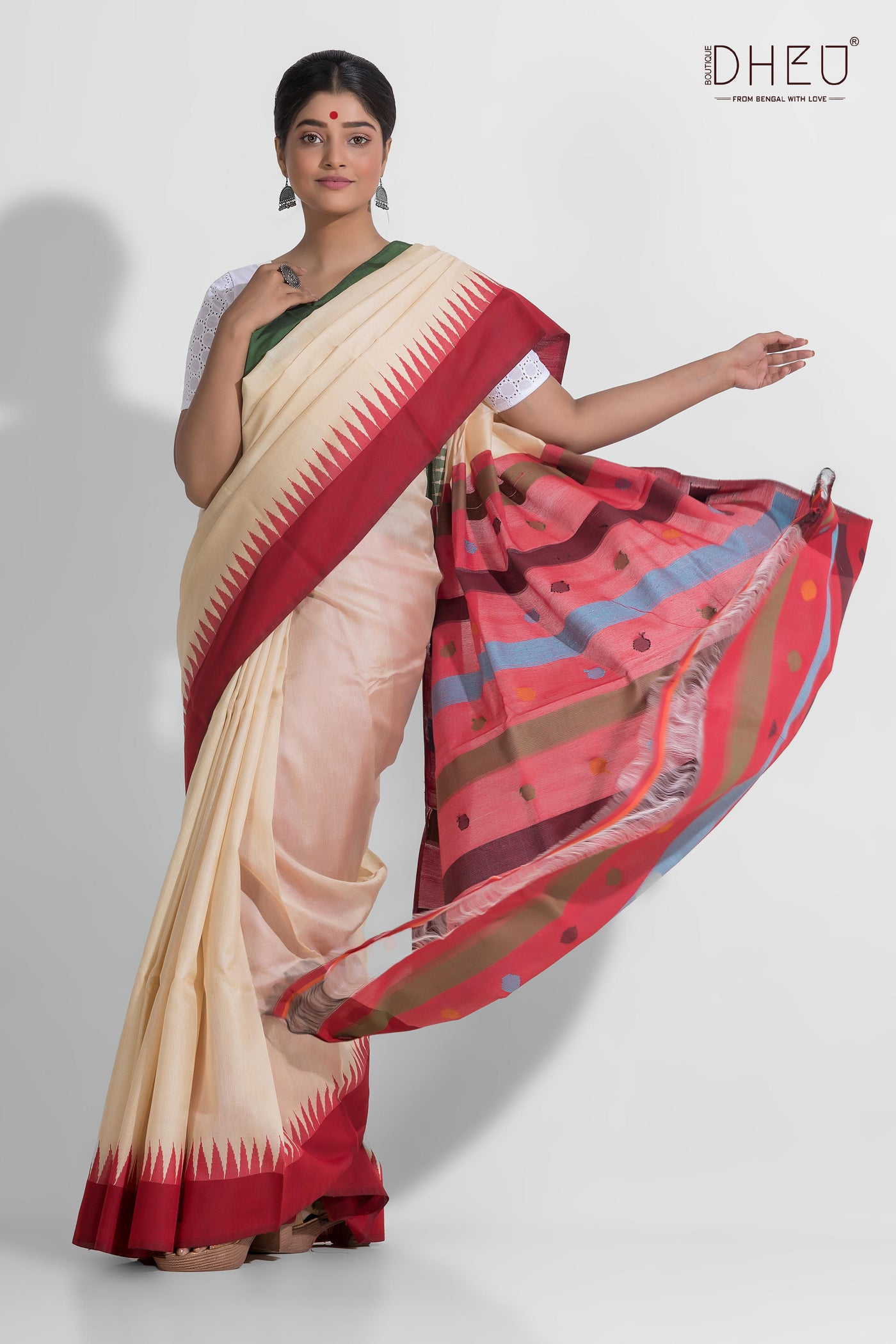 Pure Tussar Silk Dolabedi Saree (Silk Mark Certified)