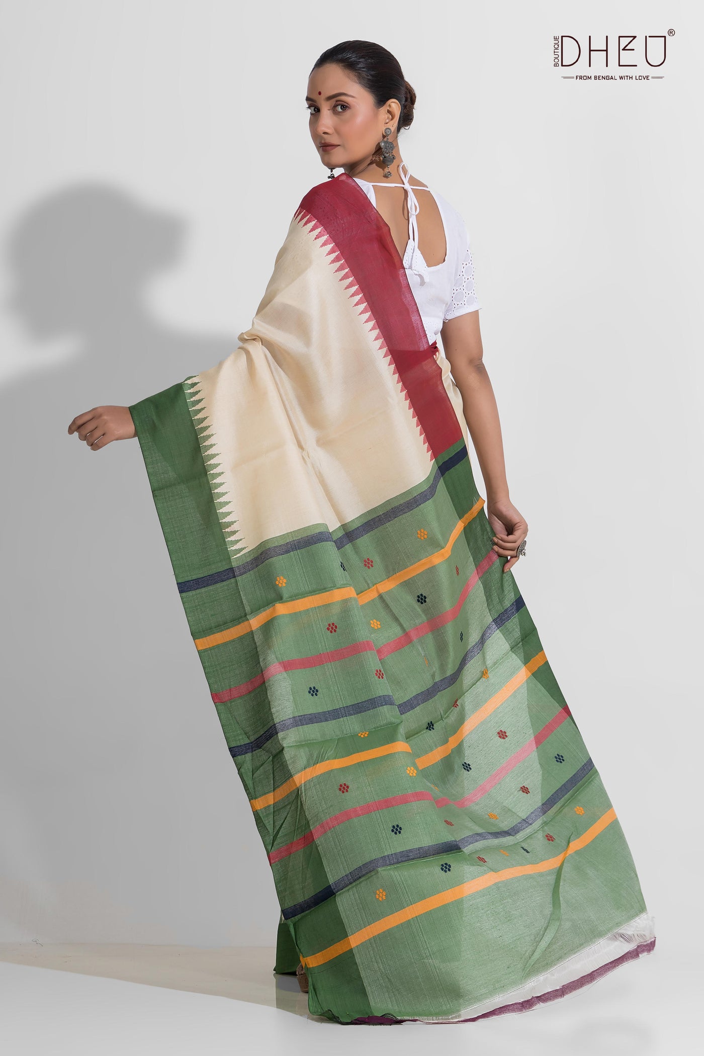 Pure Tussar Silk Dolabedi Saree (Silk Mark Certified)