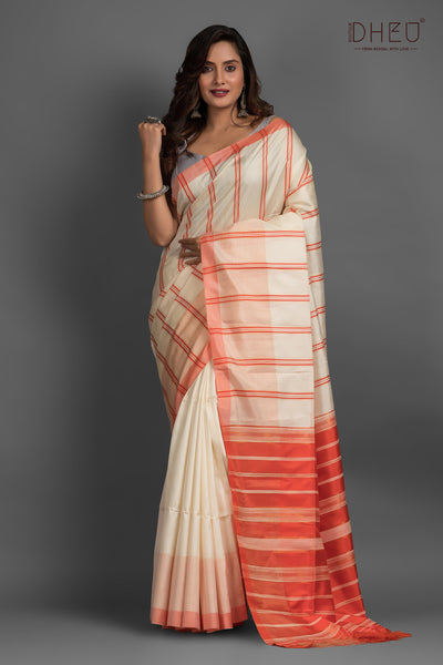 Pure Bishnupuri Silk Saree (Silk Mark Certified)