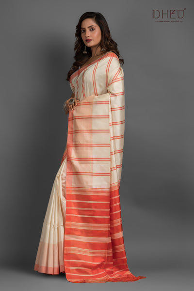 Pure Bishnupuri Silk Saree (Silk Mark Certified)