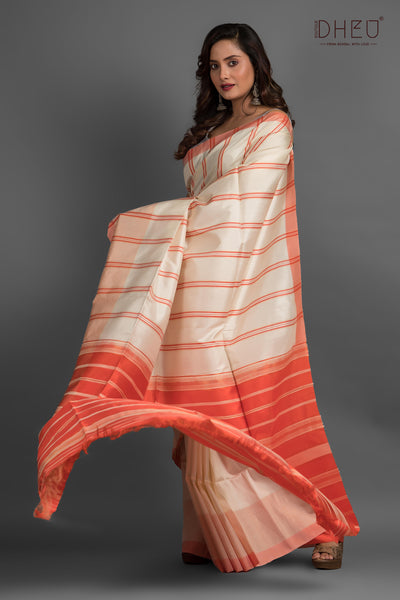 Pure Bishnupuri Silk Saree (Silk Mark Certified)