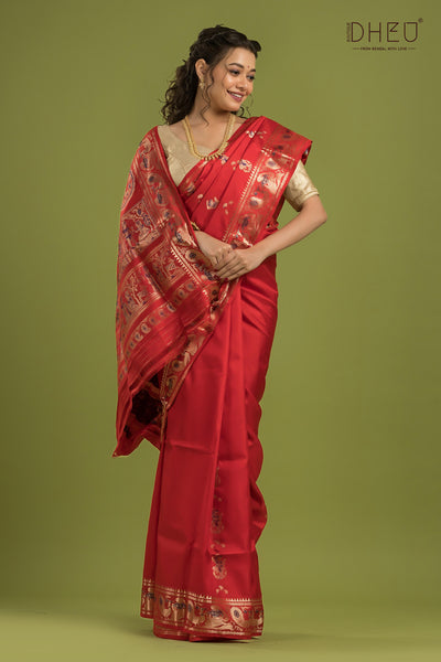 Pure Swarnachari Silk Saree (with silk mark certified)