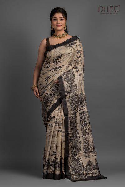 Exclusive Tussar Silk Kolkata Saree (Silk Mark Certified)