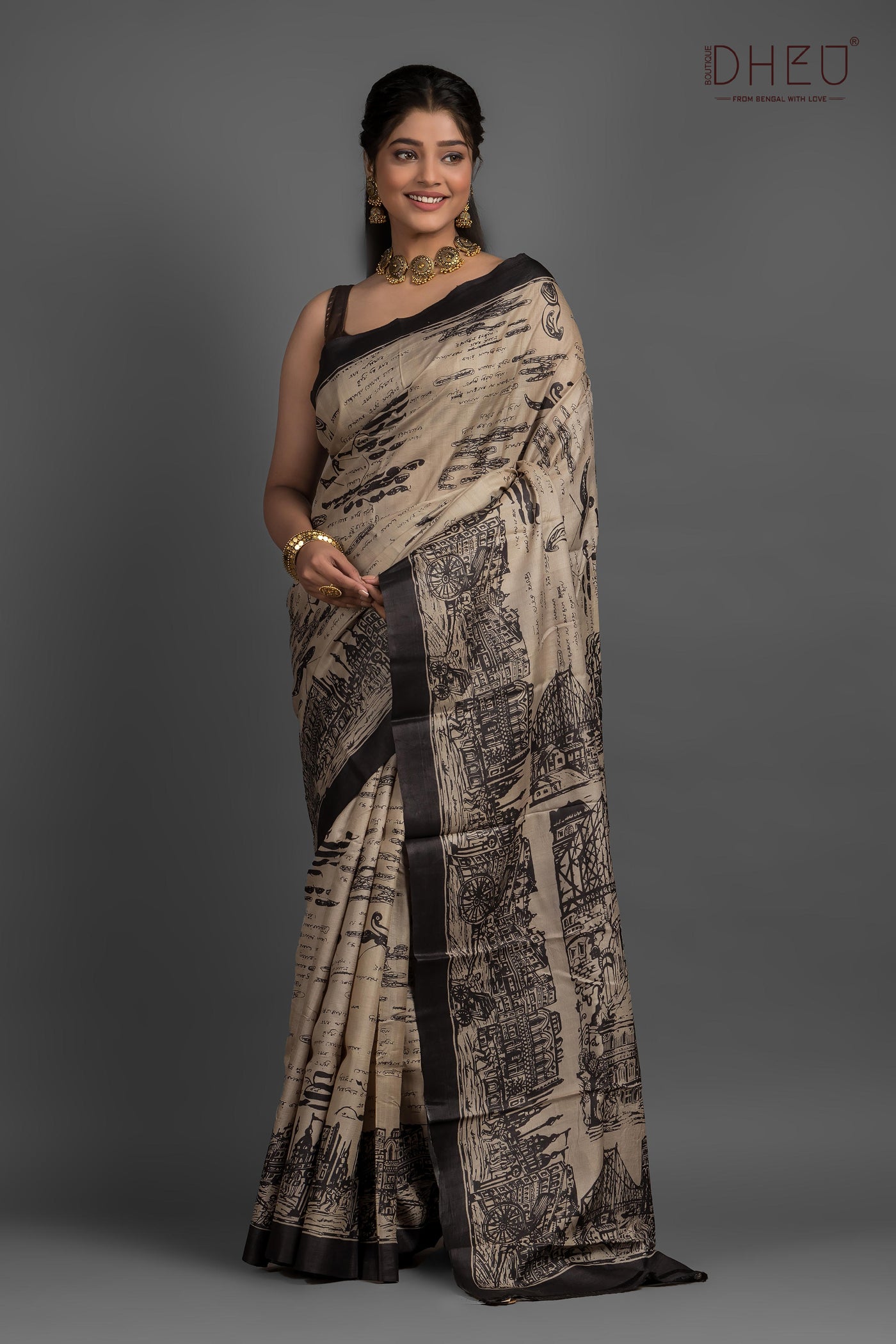 Exclusive Tussar Silk Kolkata Saree (Silk Mark Certified)