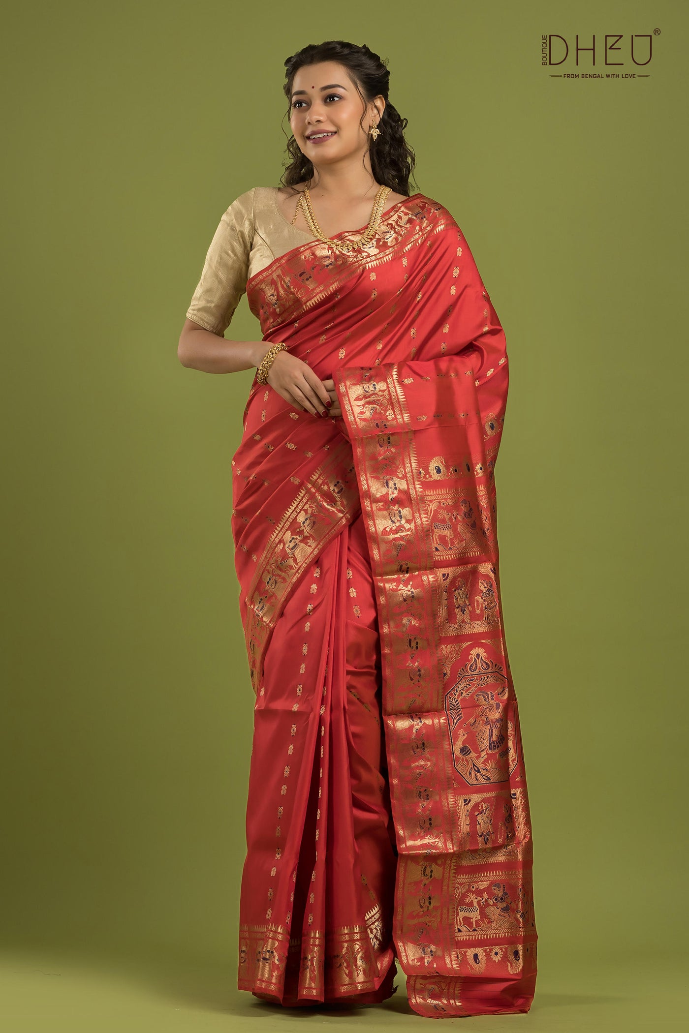 Pure Swarnachari Silk Saree (with silk mark certified)