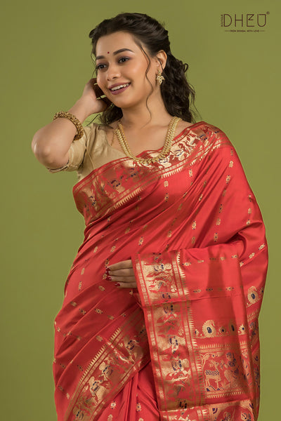 Pure Swarnachari Silk Saree (with silk mark certified)