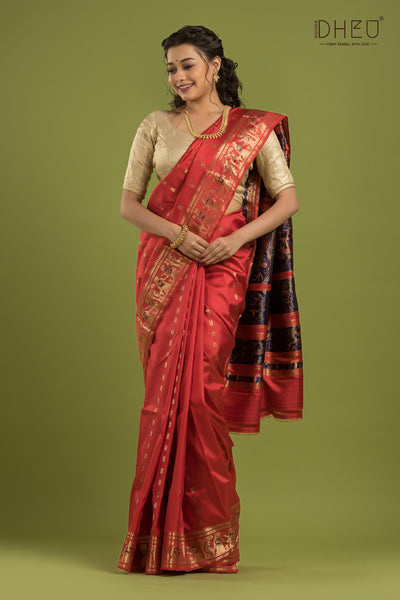 Pure Swarnachari Silk Saree (with silk mark certified)