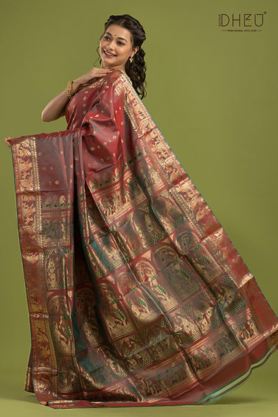 Pure Swarnachari Silk Saree (with silk mark certified)