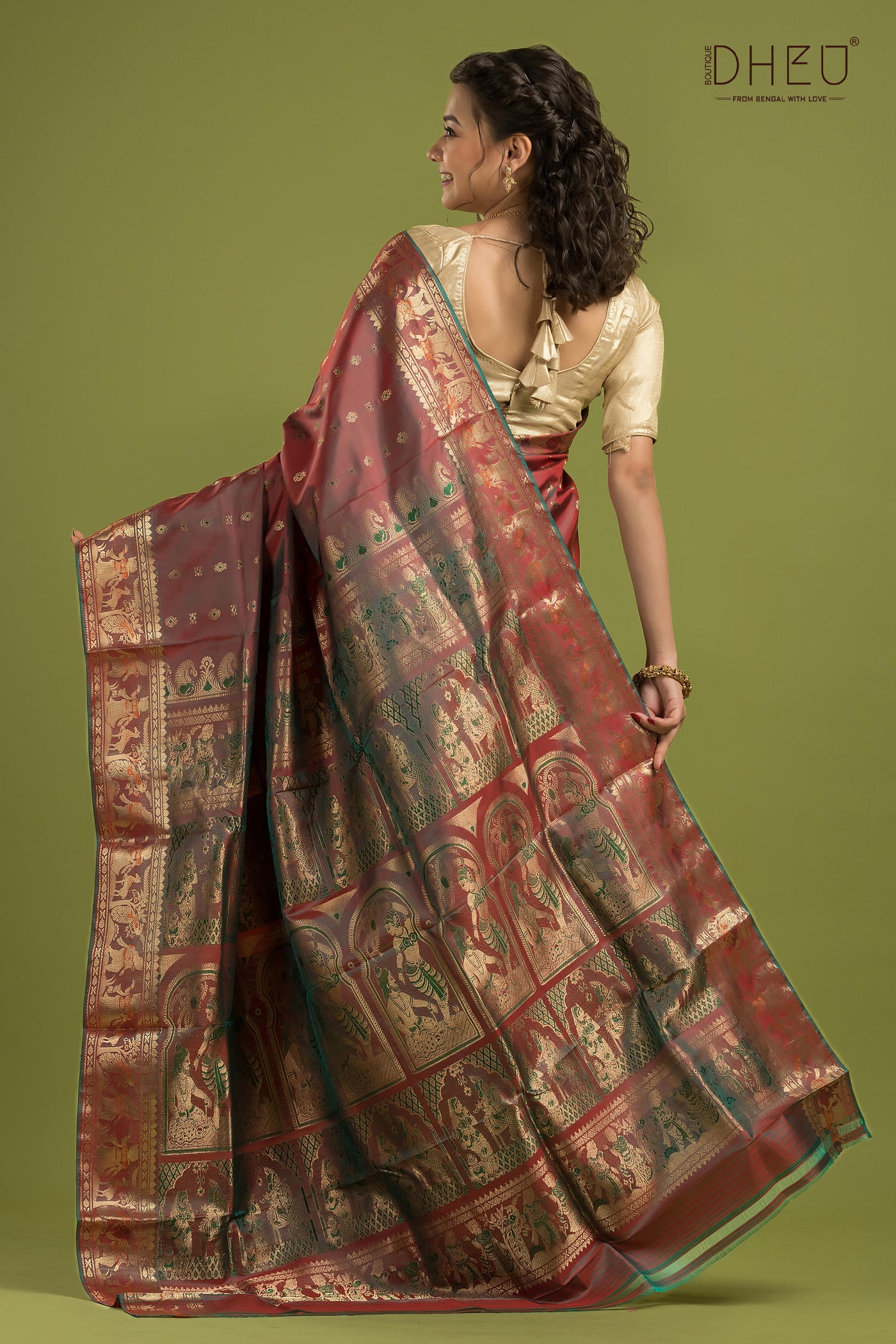 Pure Swarnachari Silk Saree (with silk mark certified)