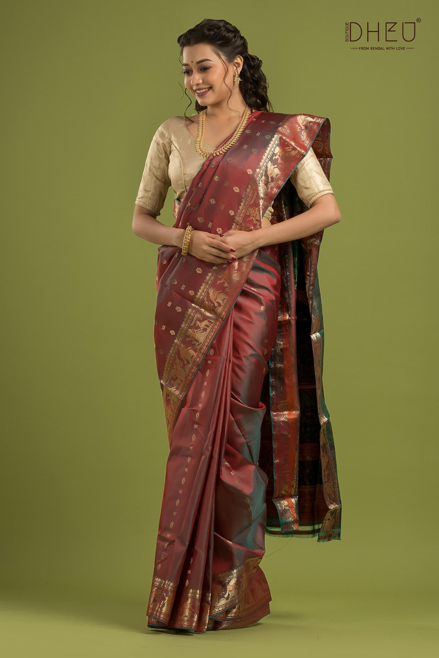 Pure Swarnachari Silk Saree (with silk mark certified)