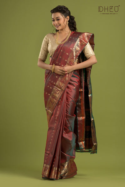 Pure Swarnachari Silk Saree (with silk mark certified)