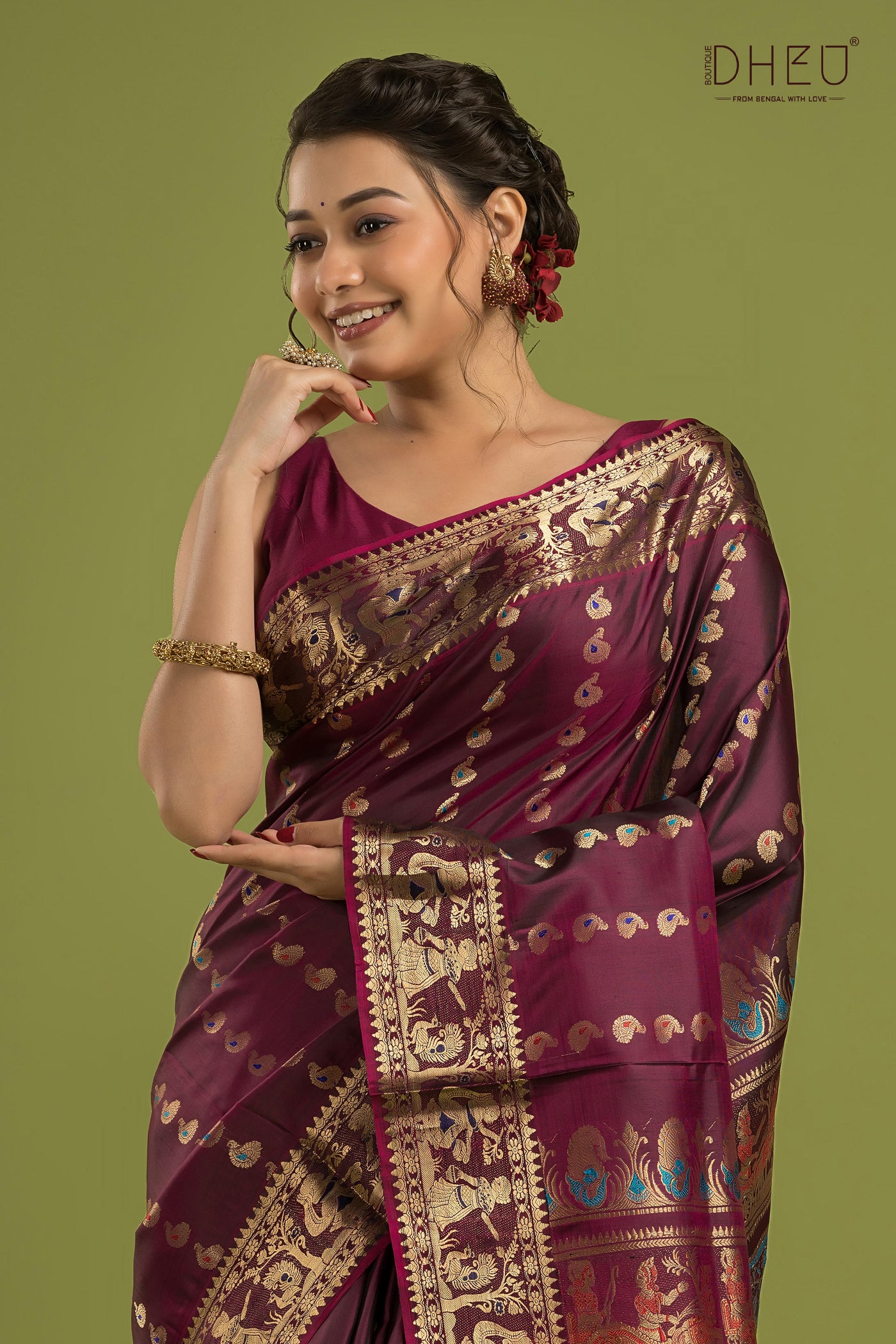 Pure Swarnachari Silk Saree (with silk mark certified)