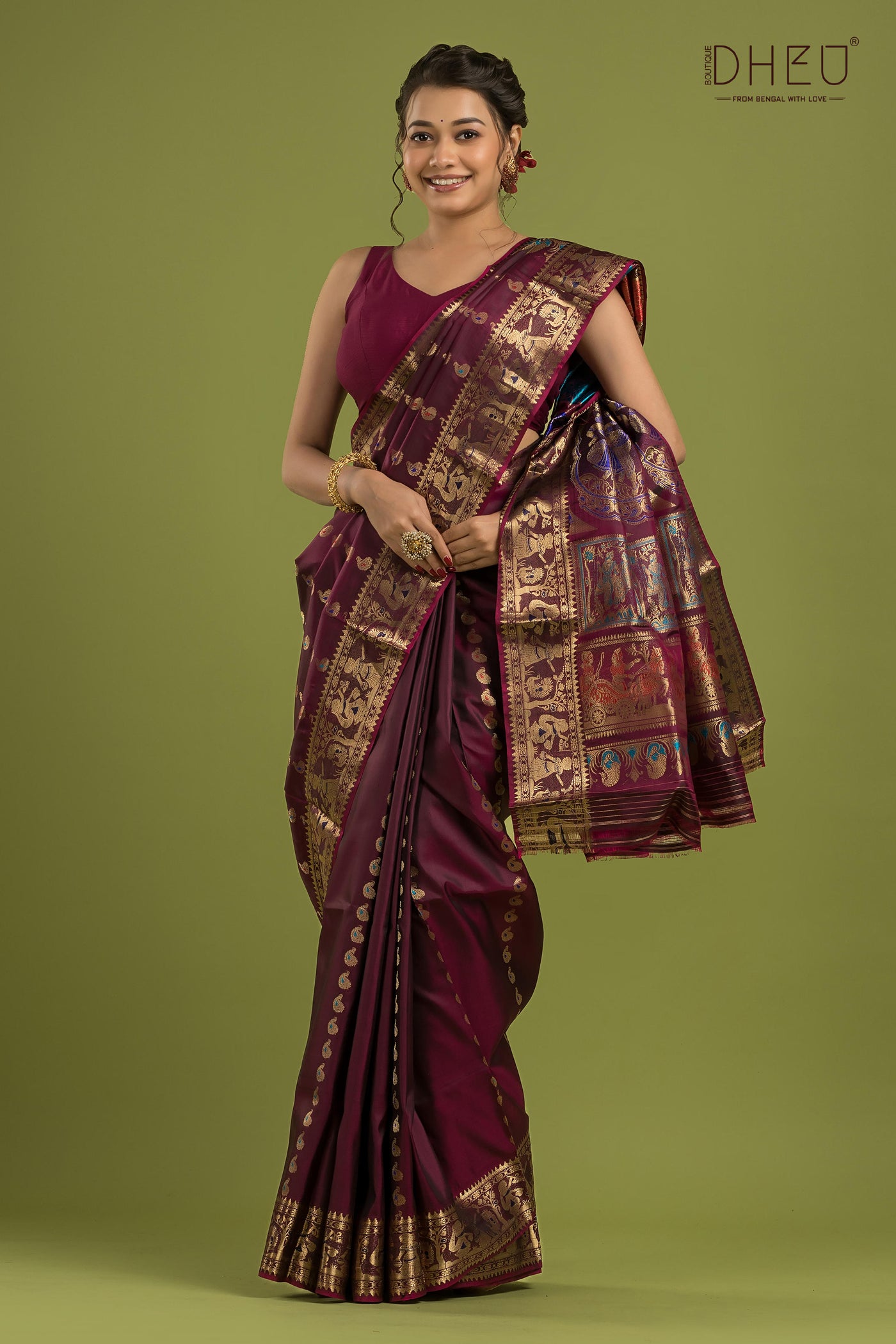 Pure Swarnachari Silk Saree (with silk mark certified)