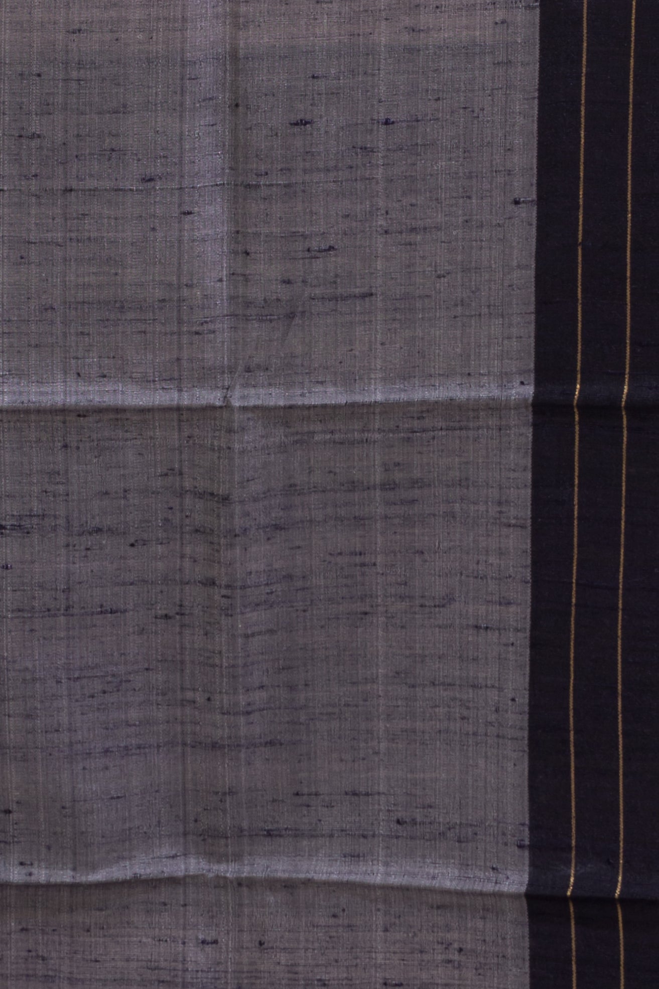 Pure Tussar Silk Check Border Saree (Silk Mark Certified)