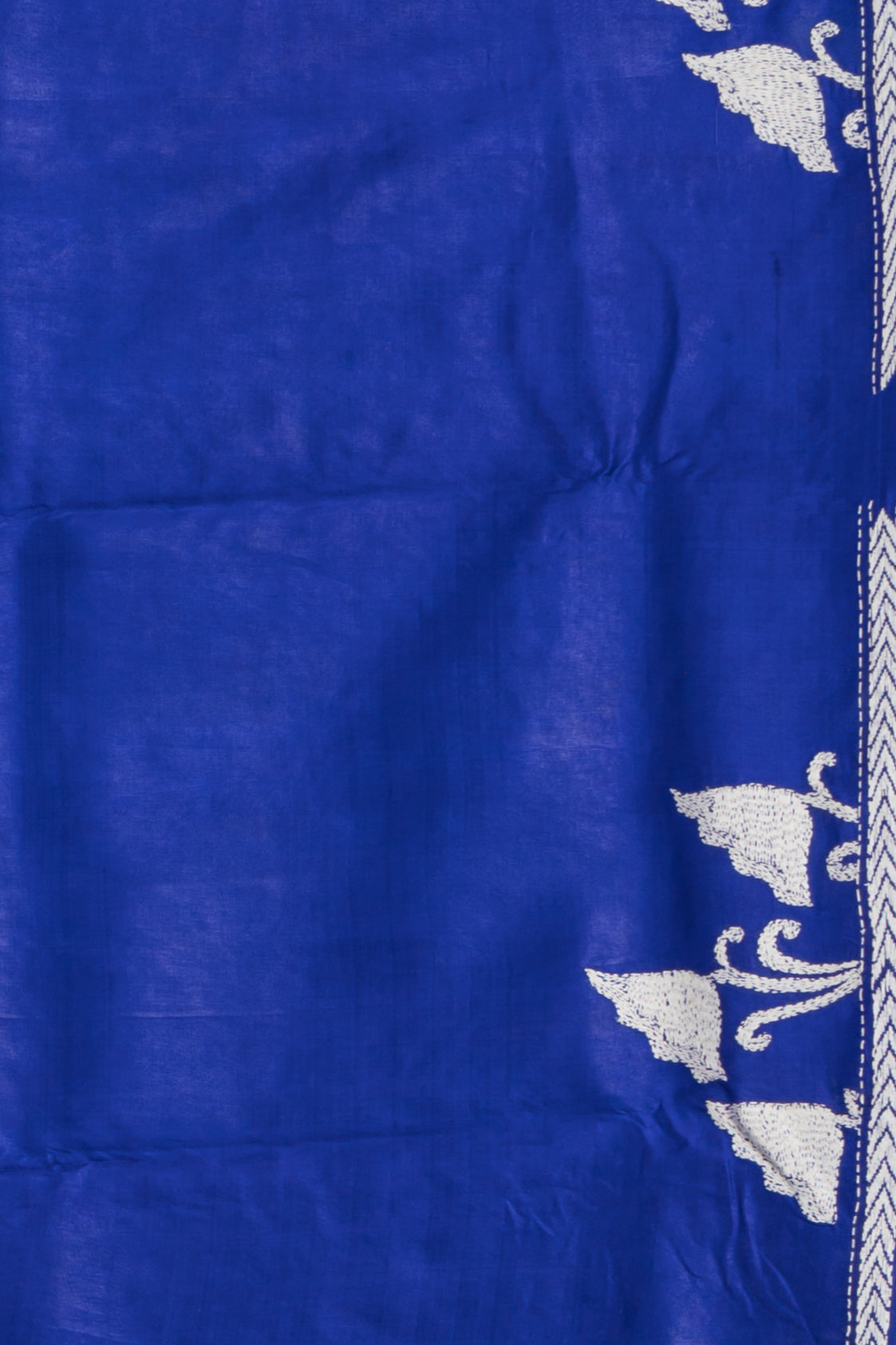 Pure Silk Kantha Stitch Saree (Silk Mark Certified)