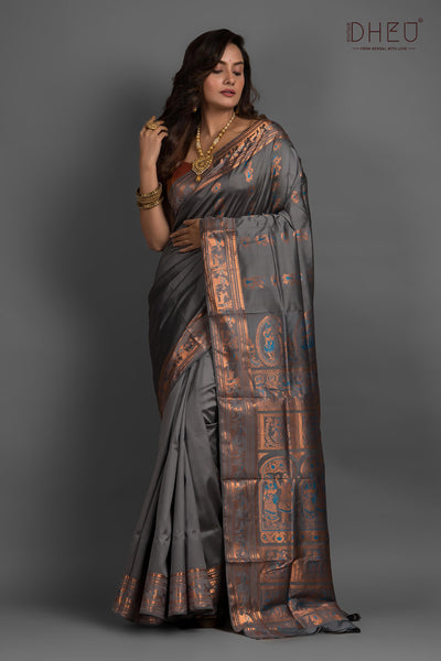 Pure Swarnachari Silk Saree (with silk mark certified)