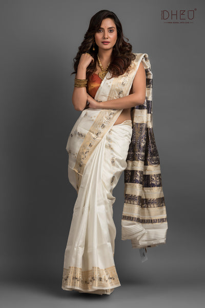 Pure Swarnachari Silk Saree (with silk mark certified)