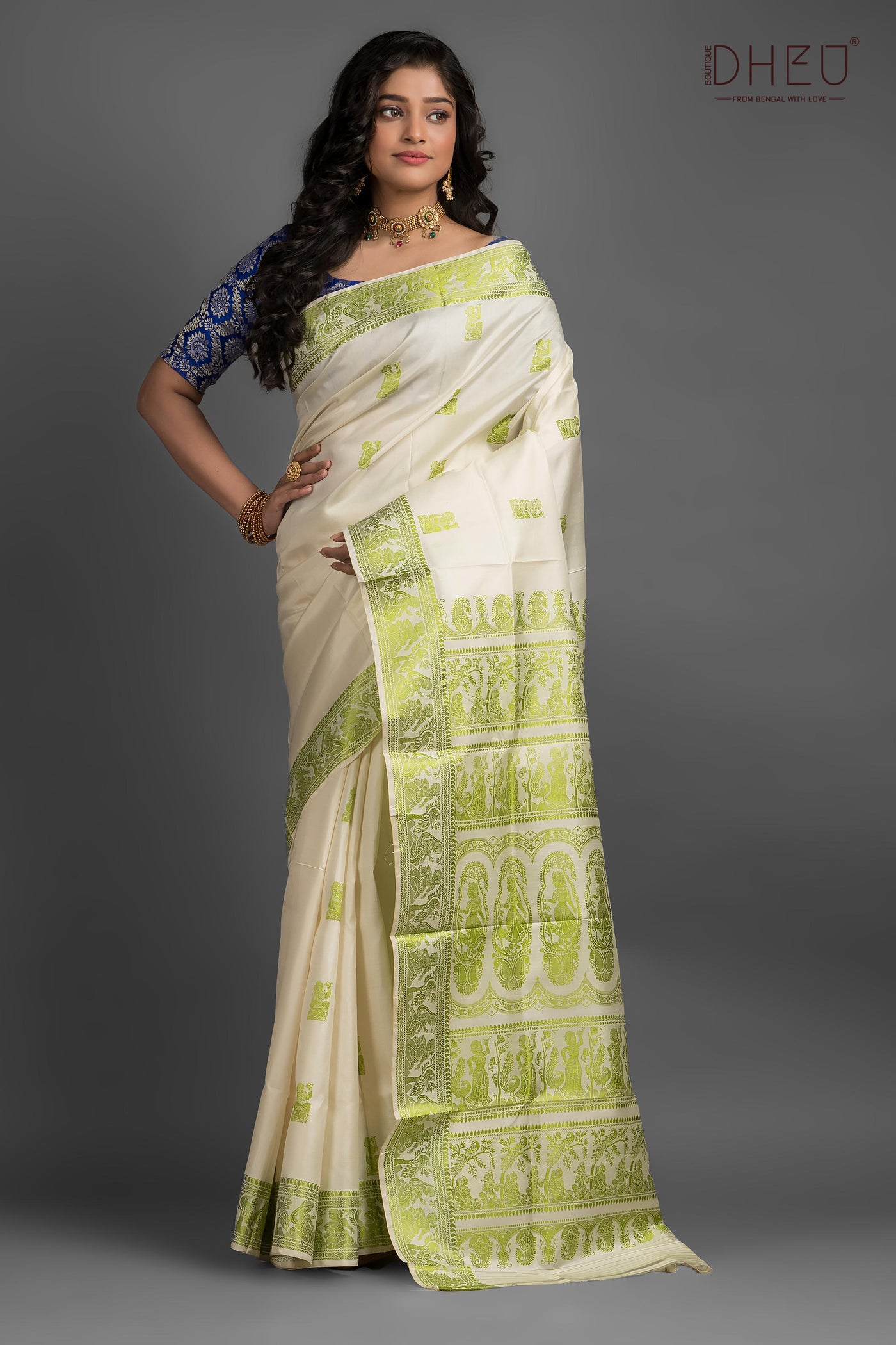 Pure Baluchari Silk Saree (with silk mark certified)