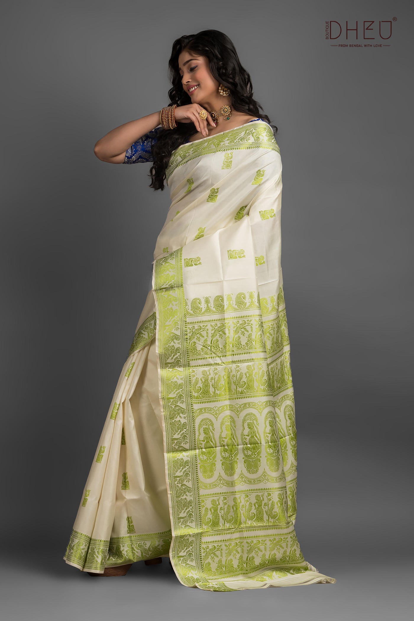 Pure Baluchari Silk Saree (with silk mark certified)