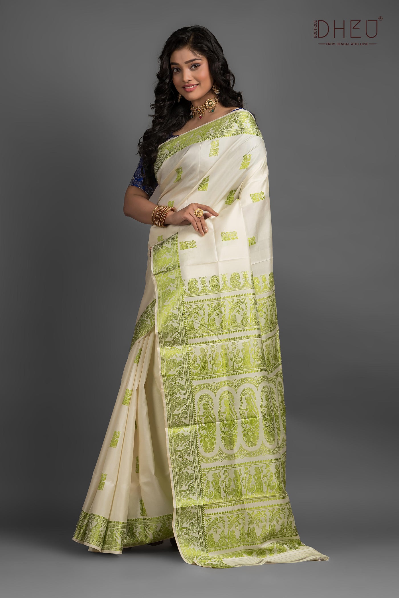 Pure Baluchari Silk Saree (with silk mark certified)